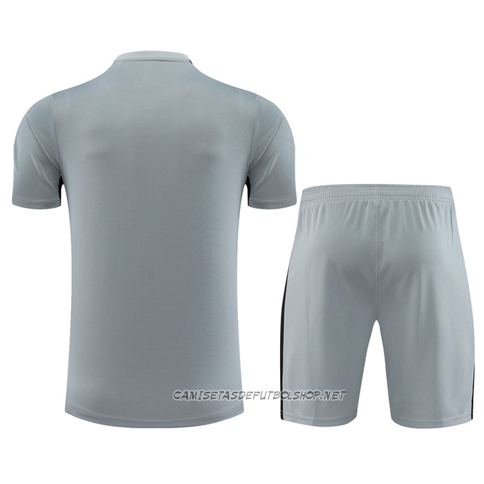 Chandal del Paris Saint-Germain Jordan 23-24 Manga Corta Gris - Pantalon Corto